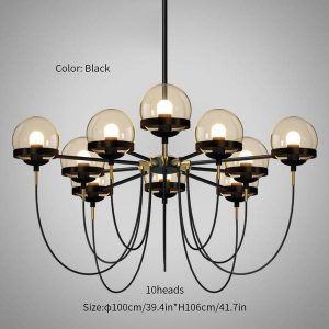 Glass ball chandelier