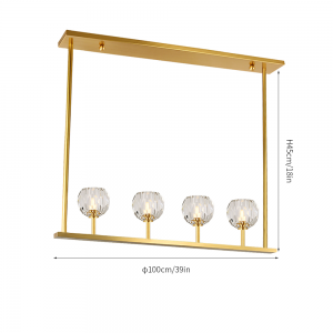 BOULE DE CRISTAL LINEAR CHANDELIER