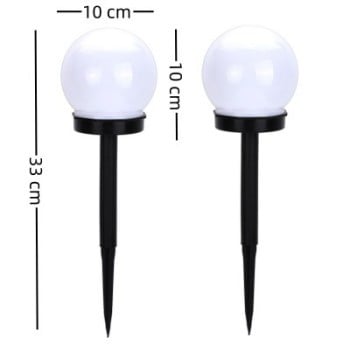 Solar Lights Outdoors 8 Pack Globe LED Solar Powered Garden Light