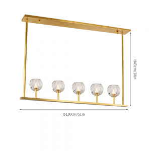 BOULE DE CRISTAL LINEAR CHANDELIER