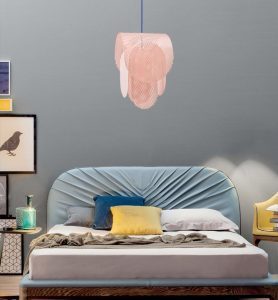 Perforated metal pendant light