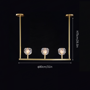 BOULE DE CRISTAL LINEAR CHANDELIER