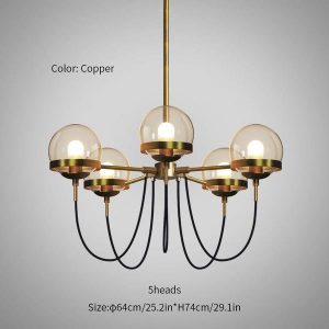 Glass ball chandelier