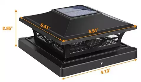 Dual Lighted Solar Post Cap Light for 4x4/6x6 Posts