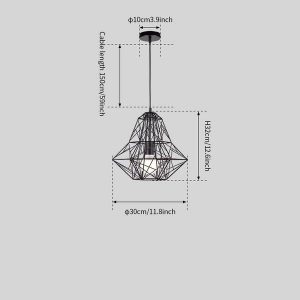 Cage Light Frame Pendant