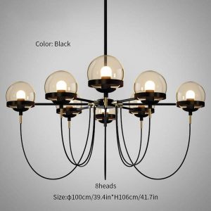 Glass ball chandelier
