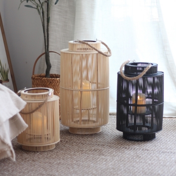 Japanese Indoor Outdoor Bamboo Floor Lanterns