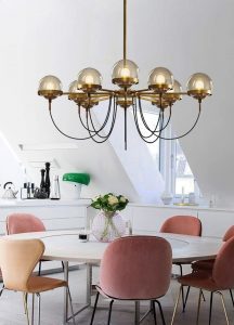 Glass ball chandelier