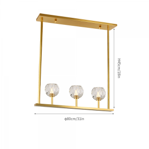 BOULE DE CRISTAL LINEAR CHANDELIER