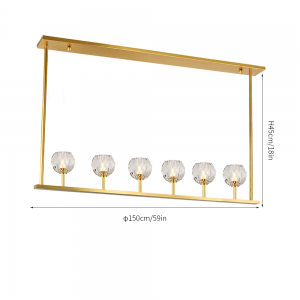 BOULE DE CRISTAL LINEAR CHANDELIER
