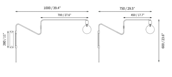 Swing Wall lamp