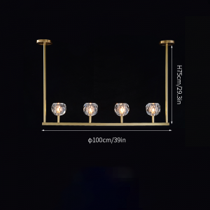 BOULE DE CRISTAL LINEAR CHANDELIER