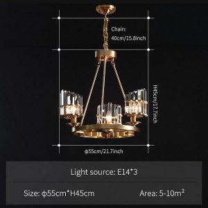 Brass/Crystal Chandelier