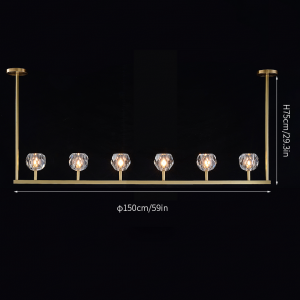 BOULE DE CRISTAL LINEAR CHANDELIER
