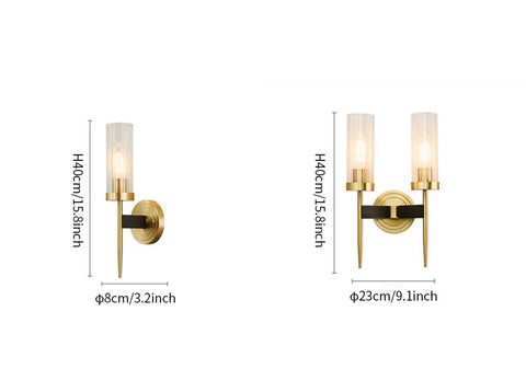 Clear Glass Shade Wall Sconces